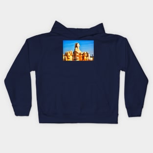 Casa Mila, Gaudi Chimneys Kids Hoodie